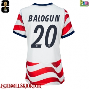 Förenta stater Folarin Balogun #20 Hemmatröja Dam VM 2026 Kortärmad